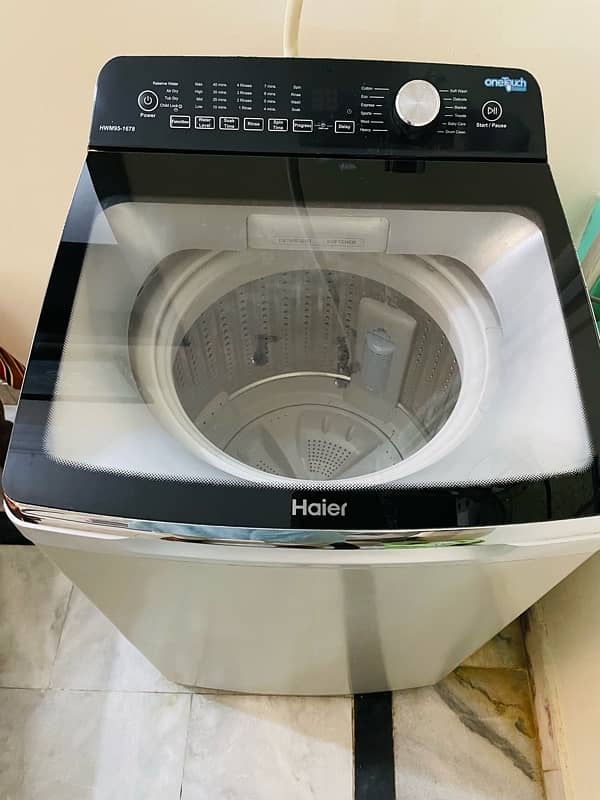 Haier top load 9kg fully automatic machine all ok 1