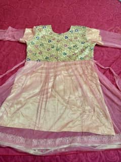 3pcs Frock and Sharara| 1 time used in new condition