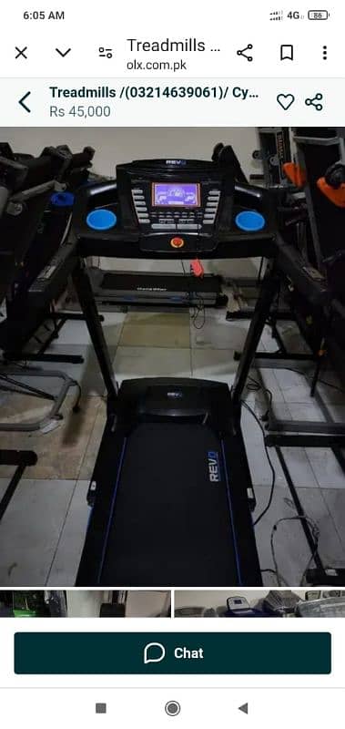 Treadmills(03214639061)/Cycles/Running Machine/ Ellepticalls for sale 0