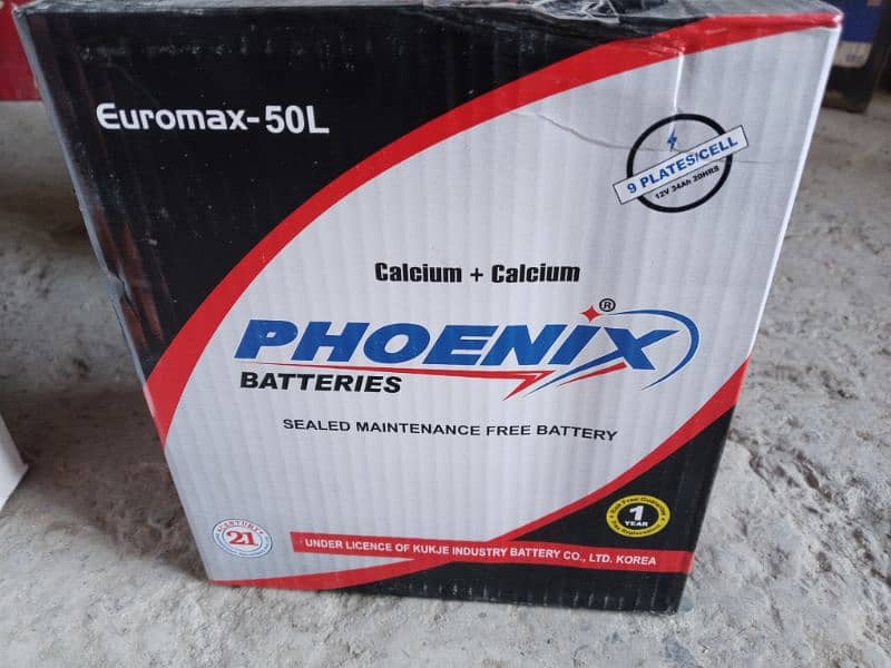 Phoenix Battery euro 50 ,,34 ah   Bast car battery 1 yar free warranty 0