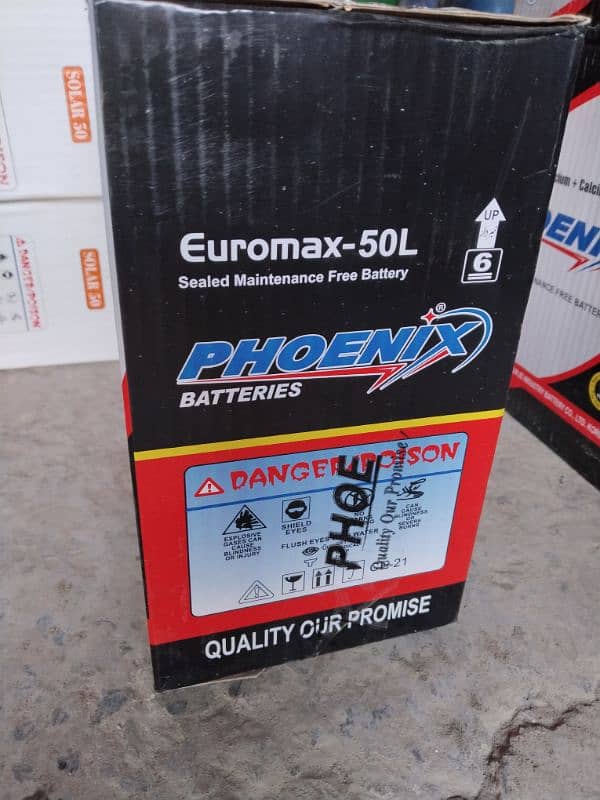 Phoenix Battery euro 50 ,,34 ah   Bast car battery 1 yar free warranty 1