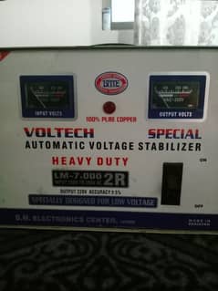 Low voltage stabilizer 7000 watt pure copper almost new condition