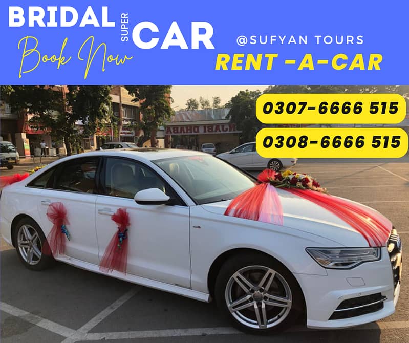 BRIDAL CAR RENTAL AUDI A6 | LANDCRUISER V8 | LIMO ON RENT | RENT A CA 10