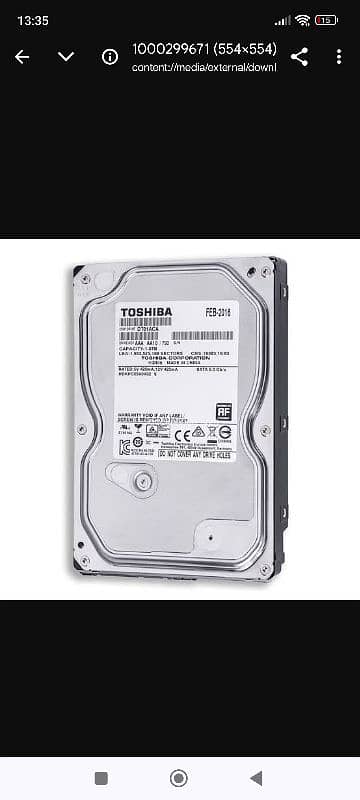 Hard drive 1TB 0