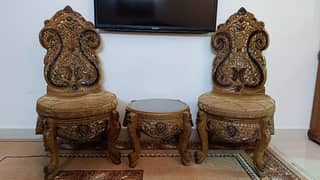 Crafted Shisham Wood Moora Chair Set