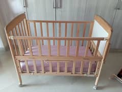 Baby crib (barely used) with mattress