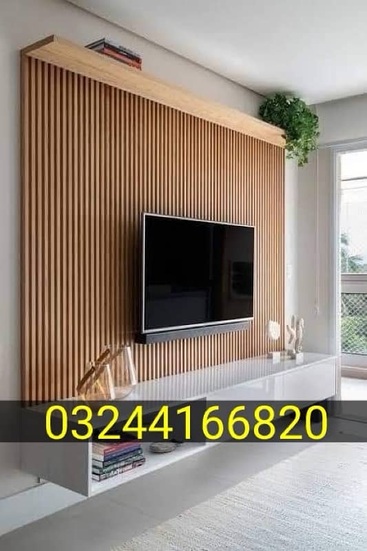 Fluted Wall panels, Wallpaper, Window blinds, Wooden Floors . 0