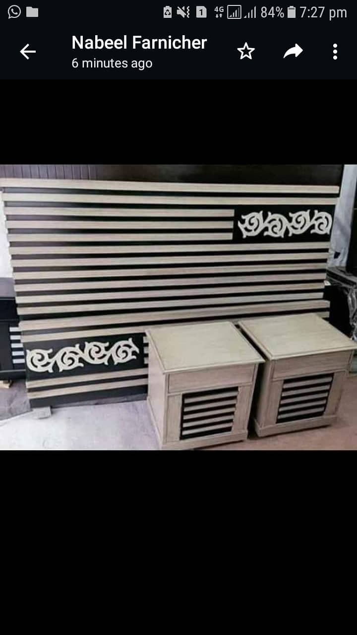 bed dressing side table / double bed / bed / bed set / Furniture 13