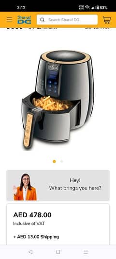 black + decker air fryer original for sale