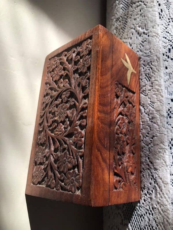 Wooden Hand-Carved box 1