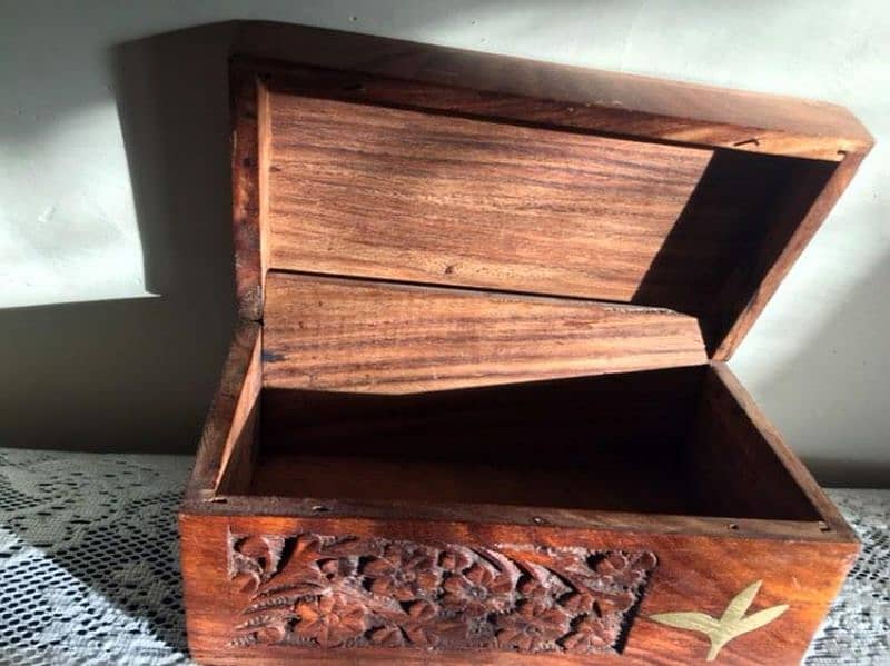 Wooden Hand-Carved box 3