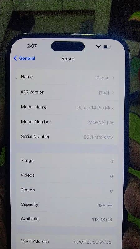 Iphone !4 Pro Max Non PTA, 128 GB 3