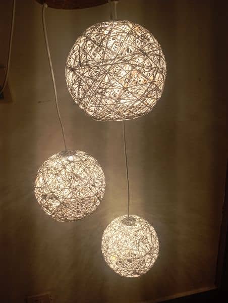 3pc yarn Globe light Set 2