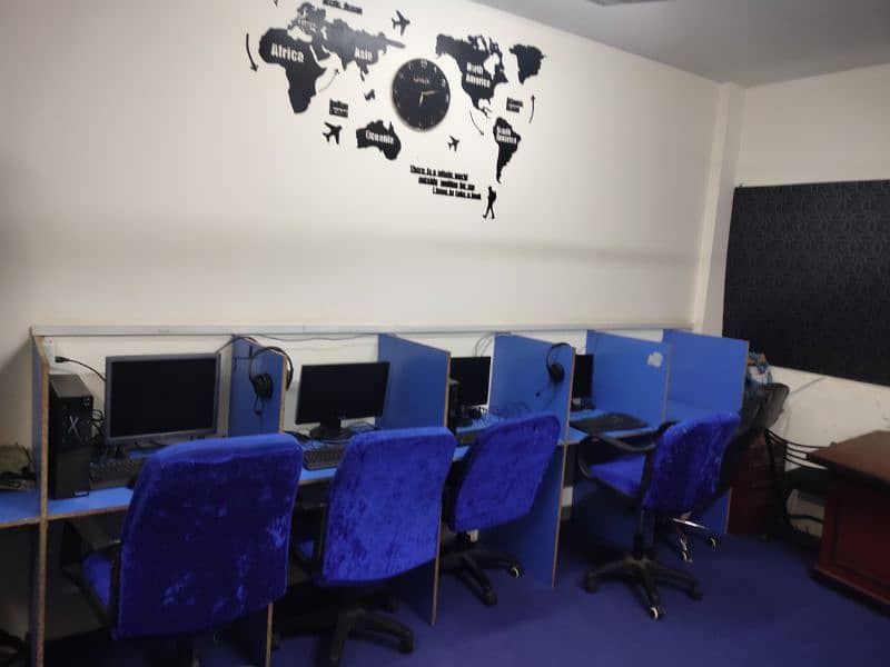 Furnished call center with internet & computers 3