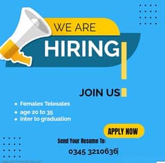 Need staff Female Telesales representative