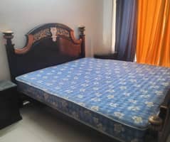 Bed Set / Wooden Bed Set / Bed with Side Table / Solid Wood