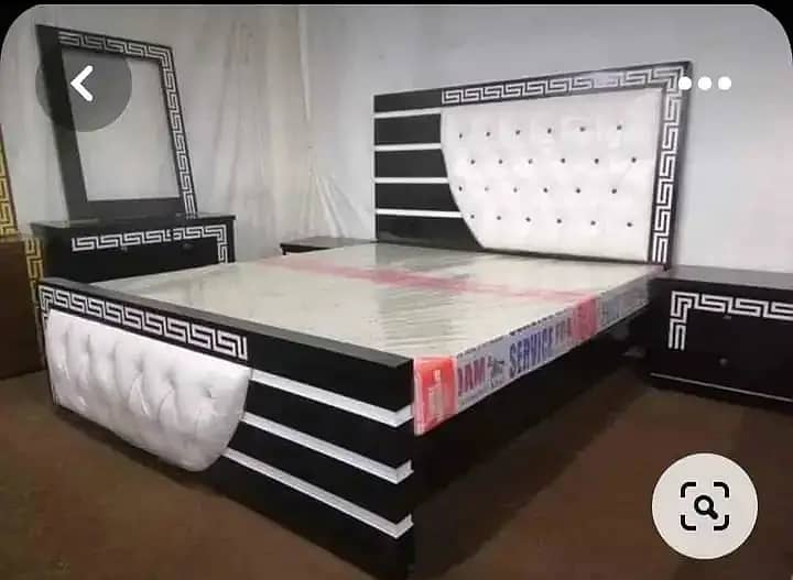 Bed/Double bed/single bed/king size bed/wood bed/poshish bed/Furniture 3