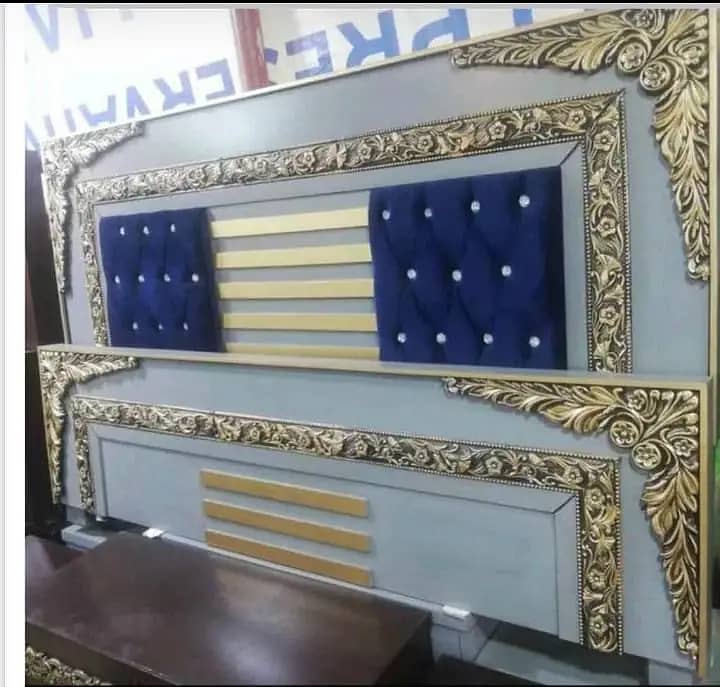 Bed/Double bed/single bed/king size bed/wood bed/poshish bed/Furniture 12