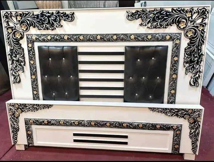 Bed/Double bed/single bed/king size bed/wood bed/poshish bed/Furniture 13