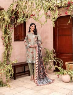 SAYA Premium Digital Printed Khaddar | Unstitched 3 Piece -Trouser