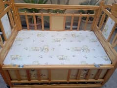 Wooden baby cot