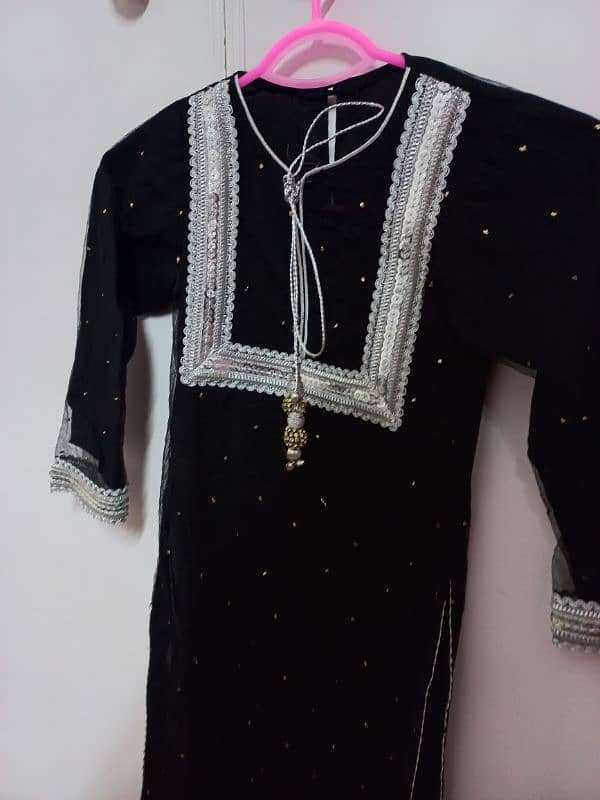 Black formal net dress aged 6-8 yrs 2