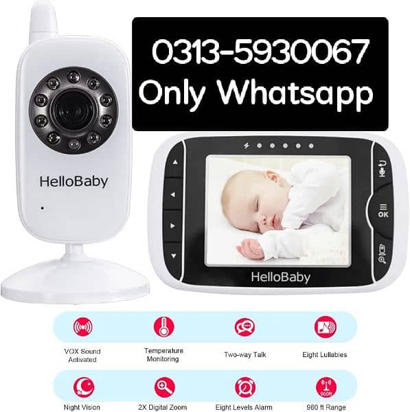 Baby monitor camera + LCD display vedio baby monitor towway 0