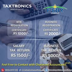 Tax Filer, FBR, Tax Consultant, Income Tax Return, Sales Tax, NTN