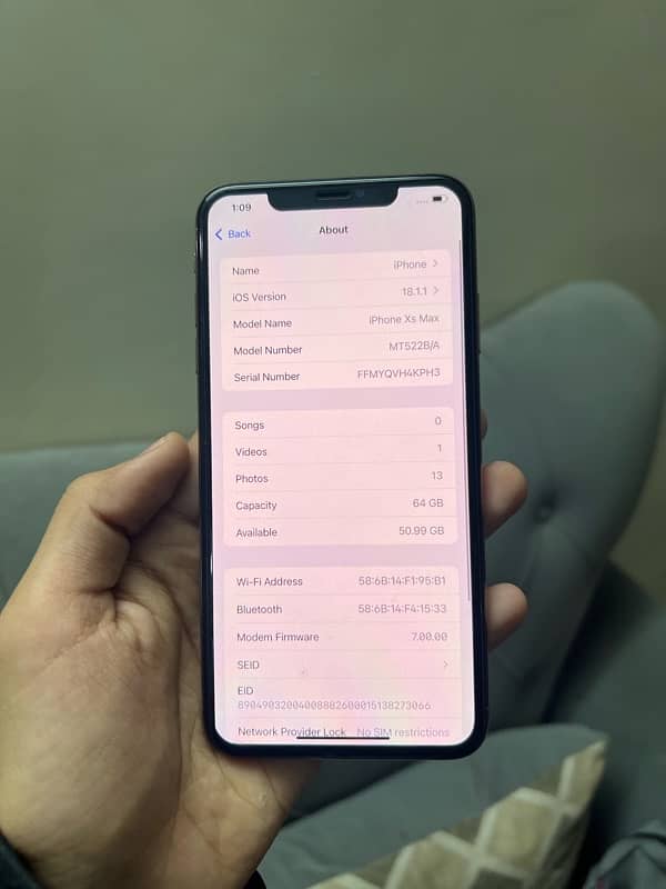 iphone Xsmax 64 gb 7