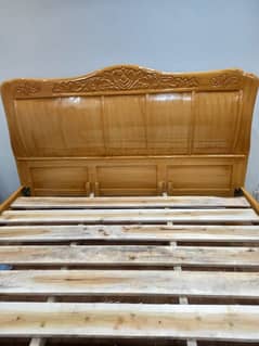 King Size Solid wood bed new condition without mattress