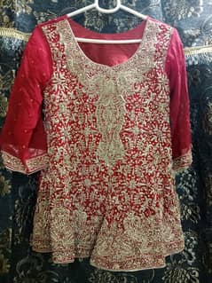 red lehanga barat dress