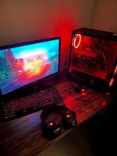 RTX 2060 Gaming PC with Monitor, Keyboard, Mouse, and Headset