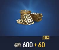 pubg mobile 600 uc pack 2599 PKR