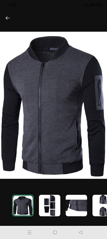 Men's fit body fleece jacket color-graw 0