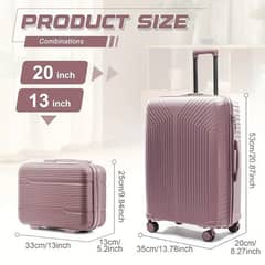 20-Inch Carry-On Suitcase with TSA Lock - Durable - 0313/789/6026