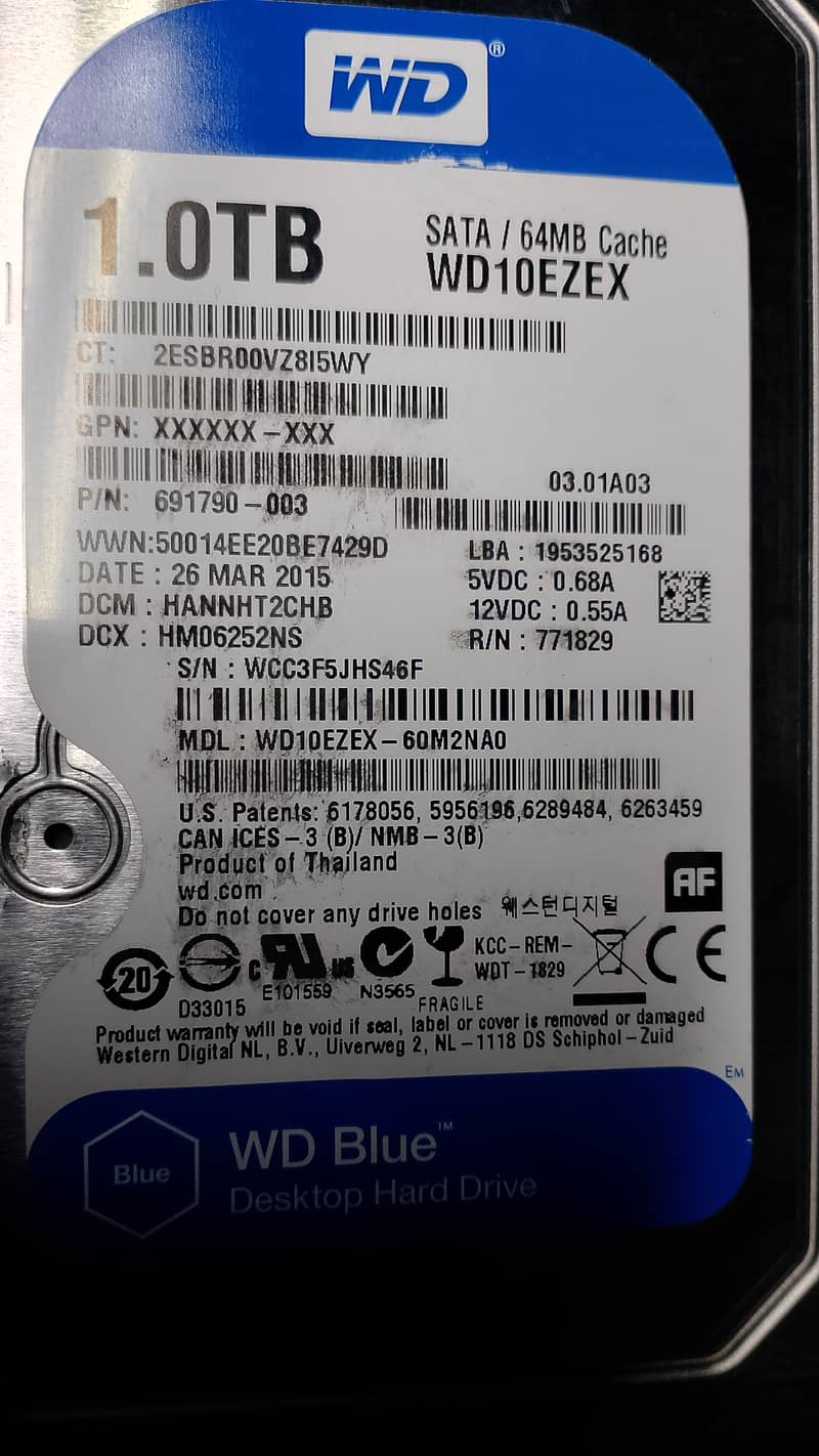 SSD 1TB, 500GB ssd, 256GB ssd, 128gb ssd. 1TB hard. 6