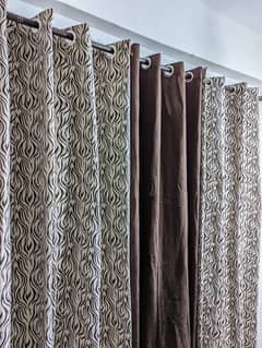 3 pc velvet jacquard curtains  || delivery available