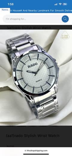 RADO Formal and Stylish Mens Wrist Watch