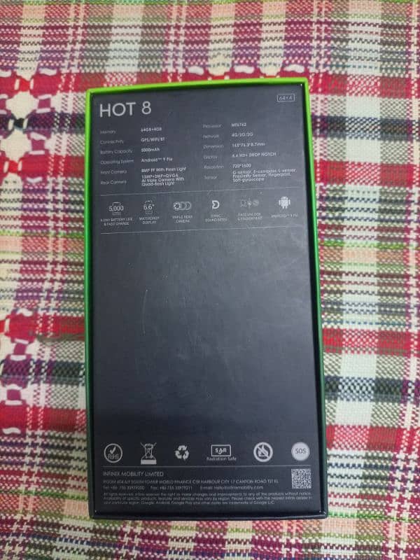 infinix hot 8 4/64 dual sim pta approved 1