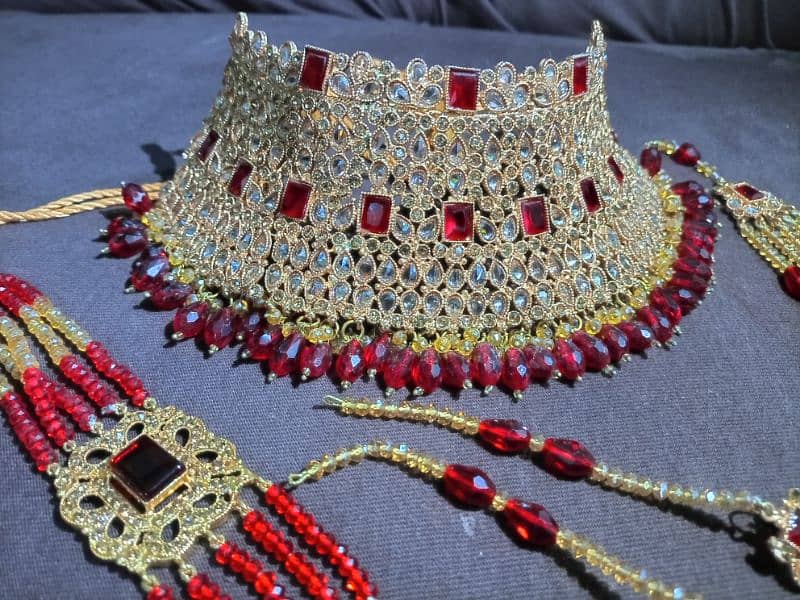 Red Bridal jewellery set 0