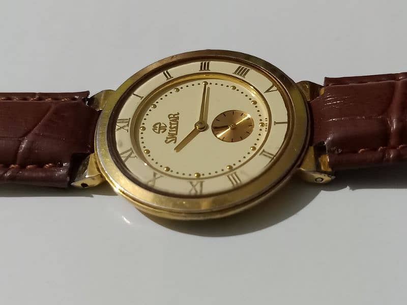 23K GOLD ELECTRO  PLATED SWISTAR WATCH 100% TOTTELY ORIGINAL NO REPAIR 8