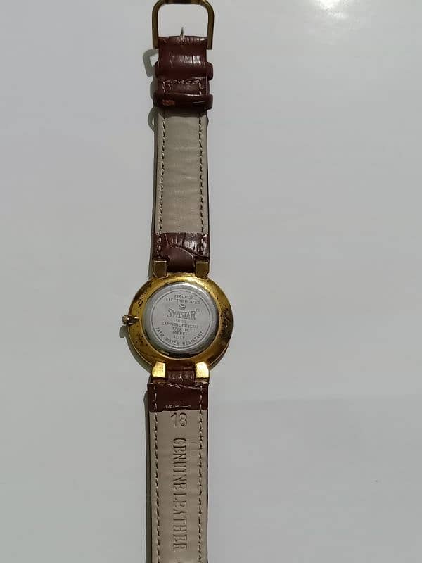 23K GOLD ELECTRO  PLATED SWISTAR WATCH 100% TOTTELY ORIGINAL NO REPAIR 11