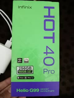 hot 40 pro box and original charger 33 watt