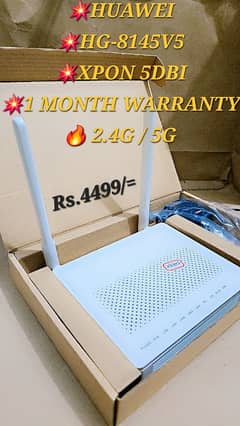 HUAWEI 8145V5 , NEW BOX PACK 5DBI ANTEENA, EPON/GPON, XPON 2.4G/5G