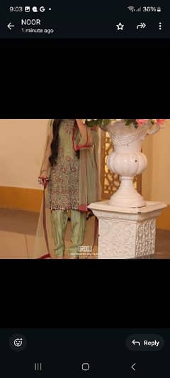 Designer Light Green Sequin-Embellished Frock with Shalwar & Dupatta