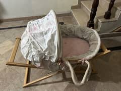 Moses Basket with Wooden Stand