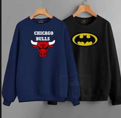 Men's fleece printed sweatshirt and hoodies pack of 2