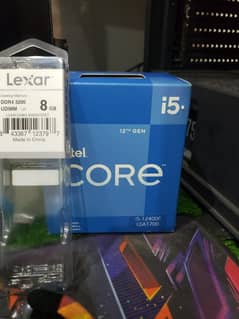 core i5 12400f with gigabyte b660m and lexar 16gb all new with box