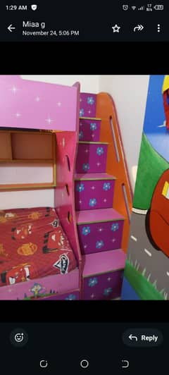 Bunk bed and almari for sale