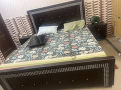 New condition Double bed with mattres and side tables